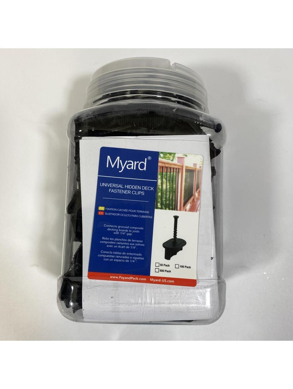 Myard Universal Hidden Deck Fastener Clips for Grooved Edges 100 ct